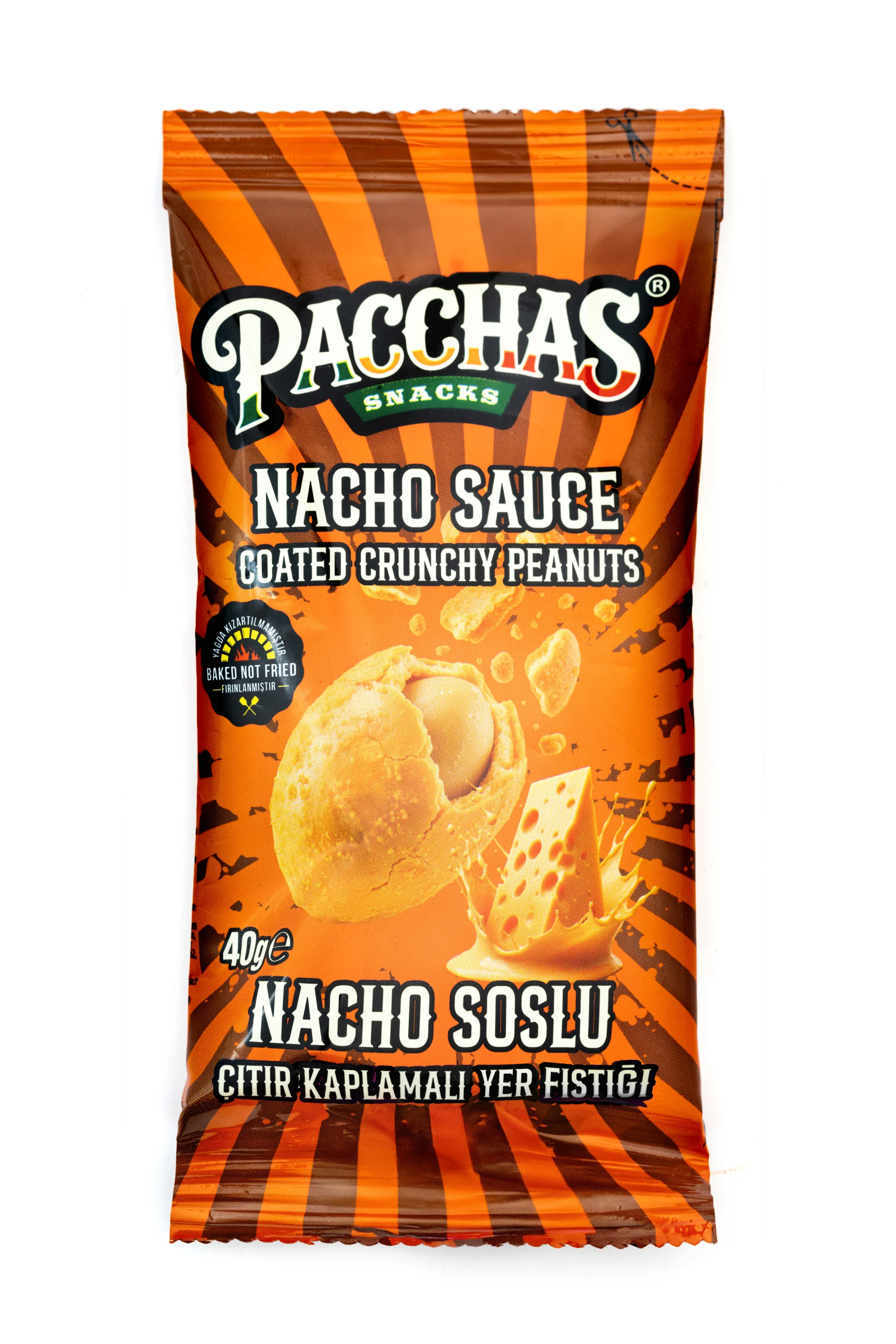 Nacho Soslu Çıtır Kaplamalı Yer Fıstığı