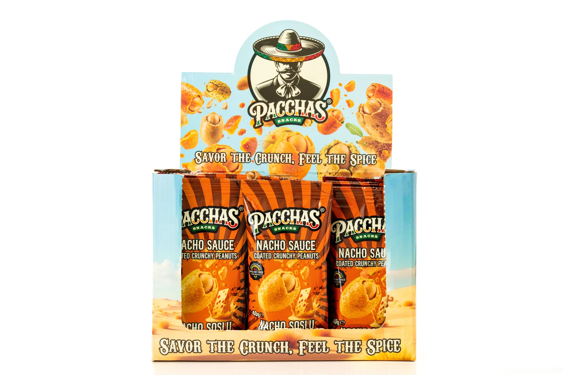 Nacho Soslu Çıtır Kaplamalı Yer Fıstığı