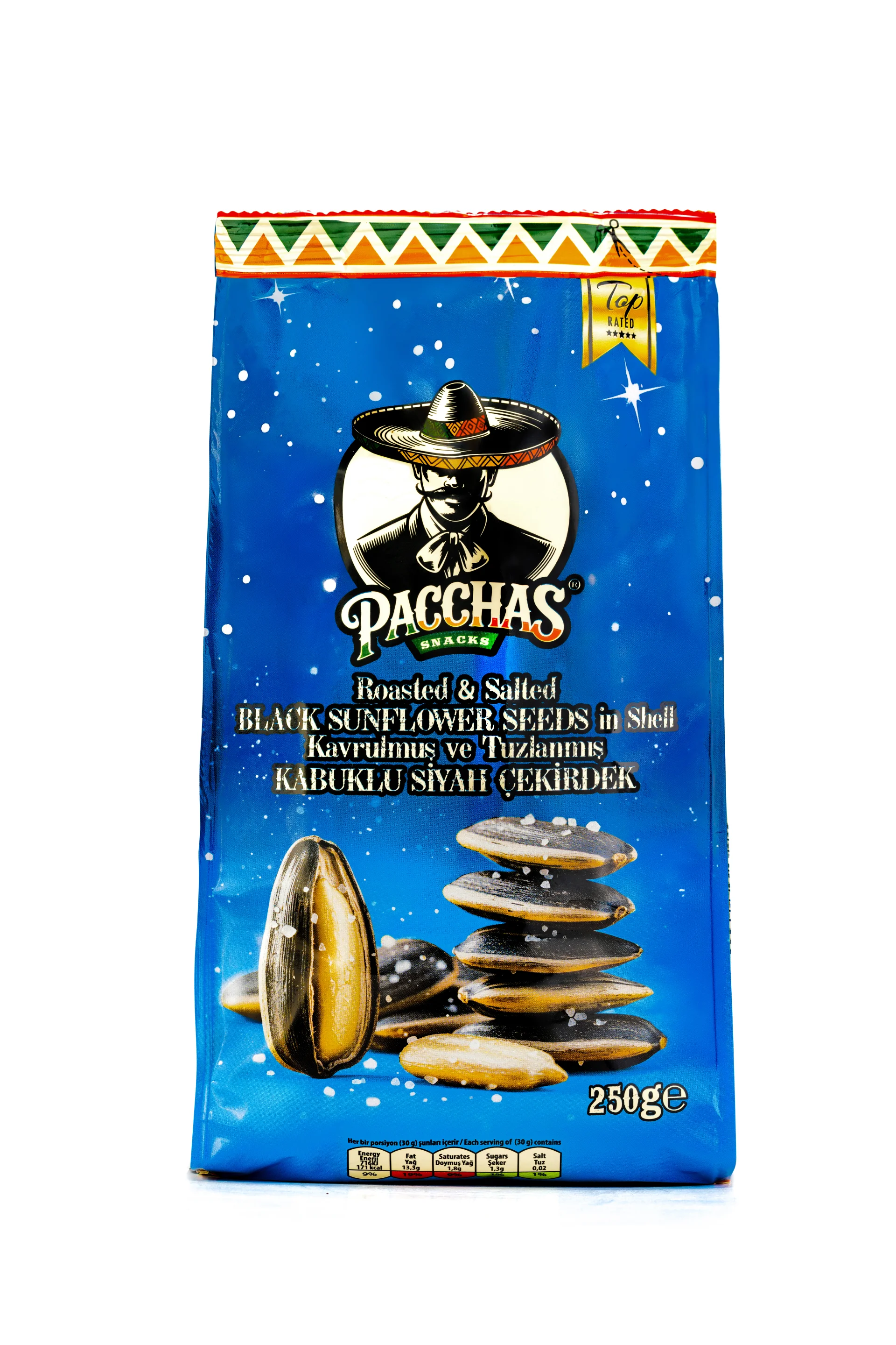 Kavrulmuş ve Tuzlanmış Kabuklu Siyah Çekirdek