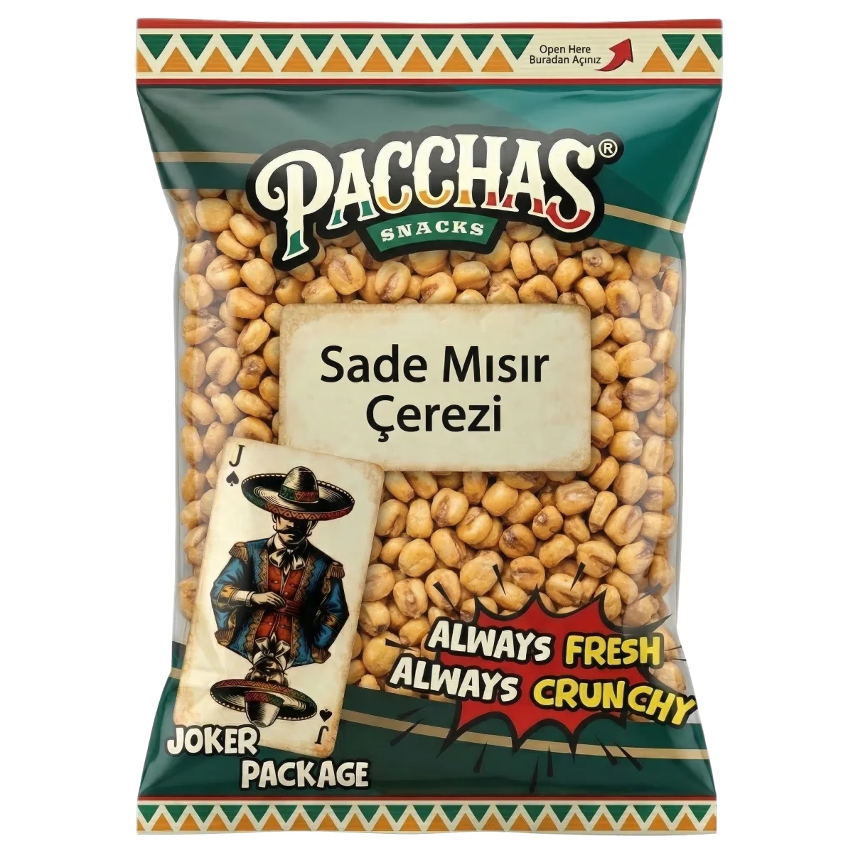 Klasik Kavrulmuş Sade Mısır Çerezi