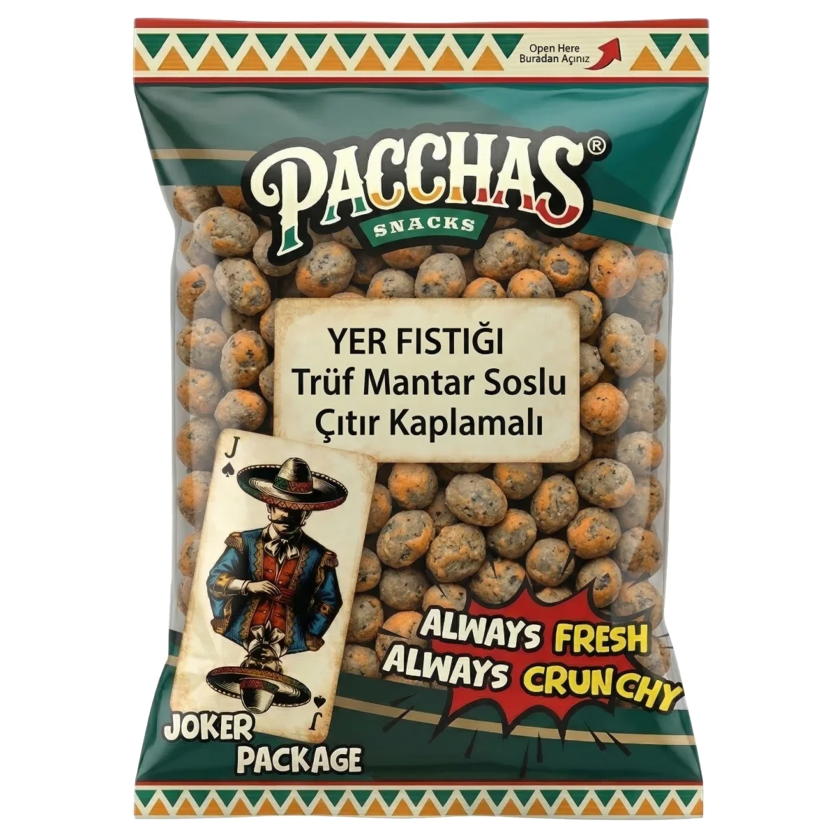 Trüf Mantar Soslu Çıtır Kaplamalı Yer Fıstığı