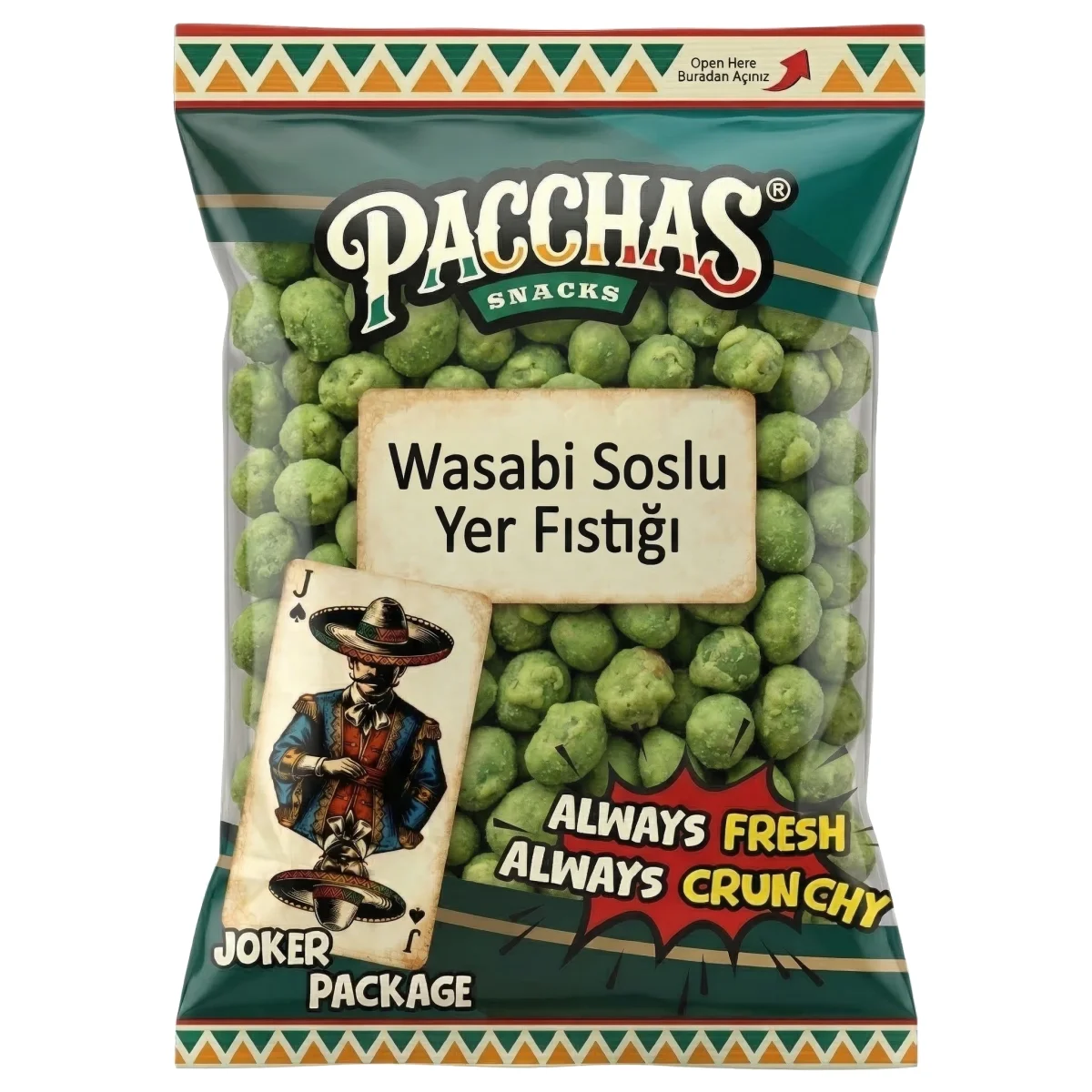 Wasabi Soslu Çıtır Kaplamalı Yer Fıstığı