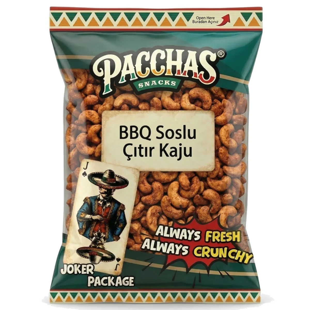 BBQ Soslu Çıtır Kaplamalı Kaju