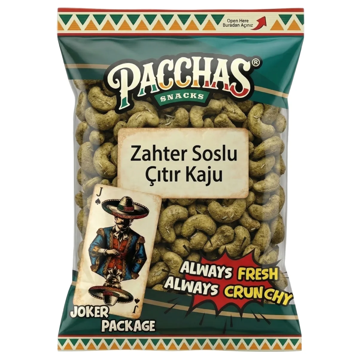 Zahter Soslu Çıtır Kaplamalı Kaju