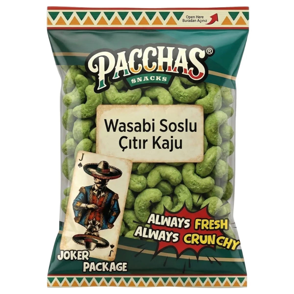 Wasabi Soslu Çıtır Kaplamalı Kaju